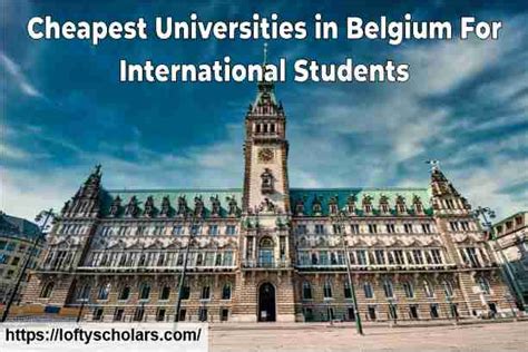 list of cheap universities in belgium